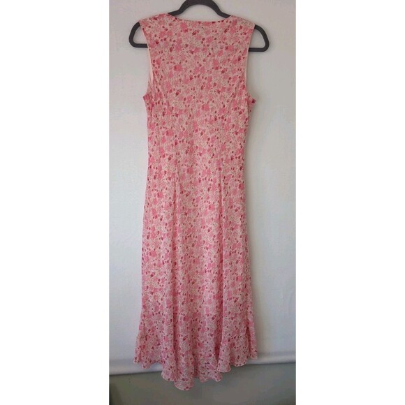 Dressbarn Women's Size 14 Muted Rose Floral Midi Wedding Cottagecore Summer - Picture 5 of 8